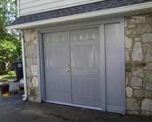 garage door to double doors