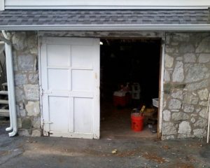 garage door to double doors